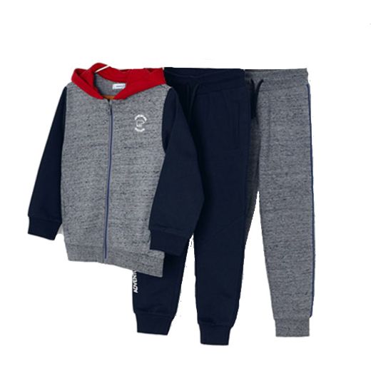 Picture of Mayoral Boys Grey, Navy & Red Four Piece Tracksuit