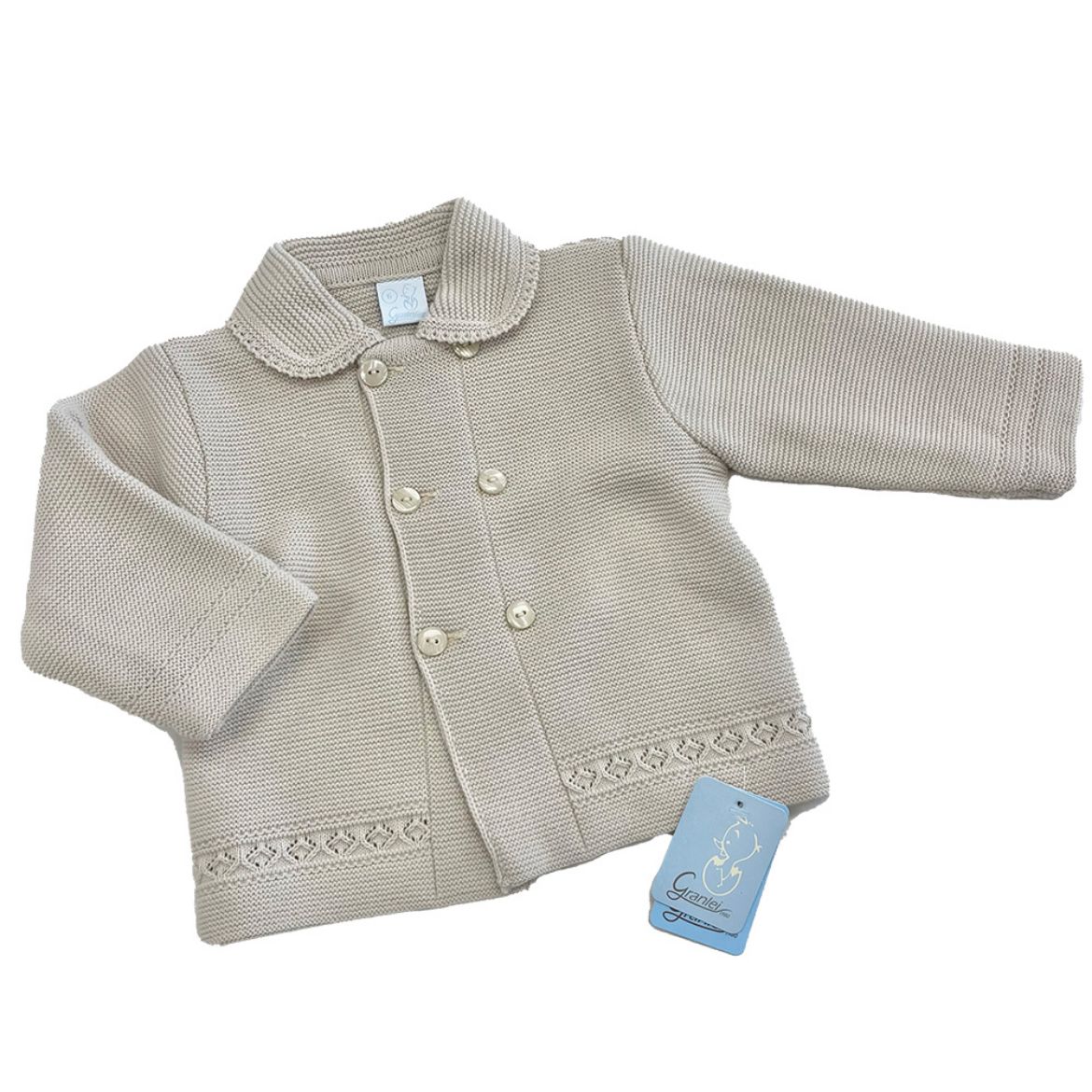 Picture of Granlei Boys Beige Knitted Cardigan