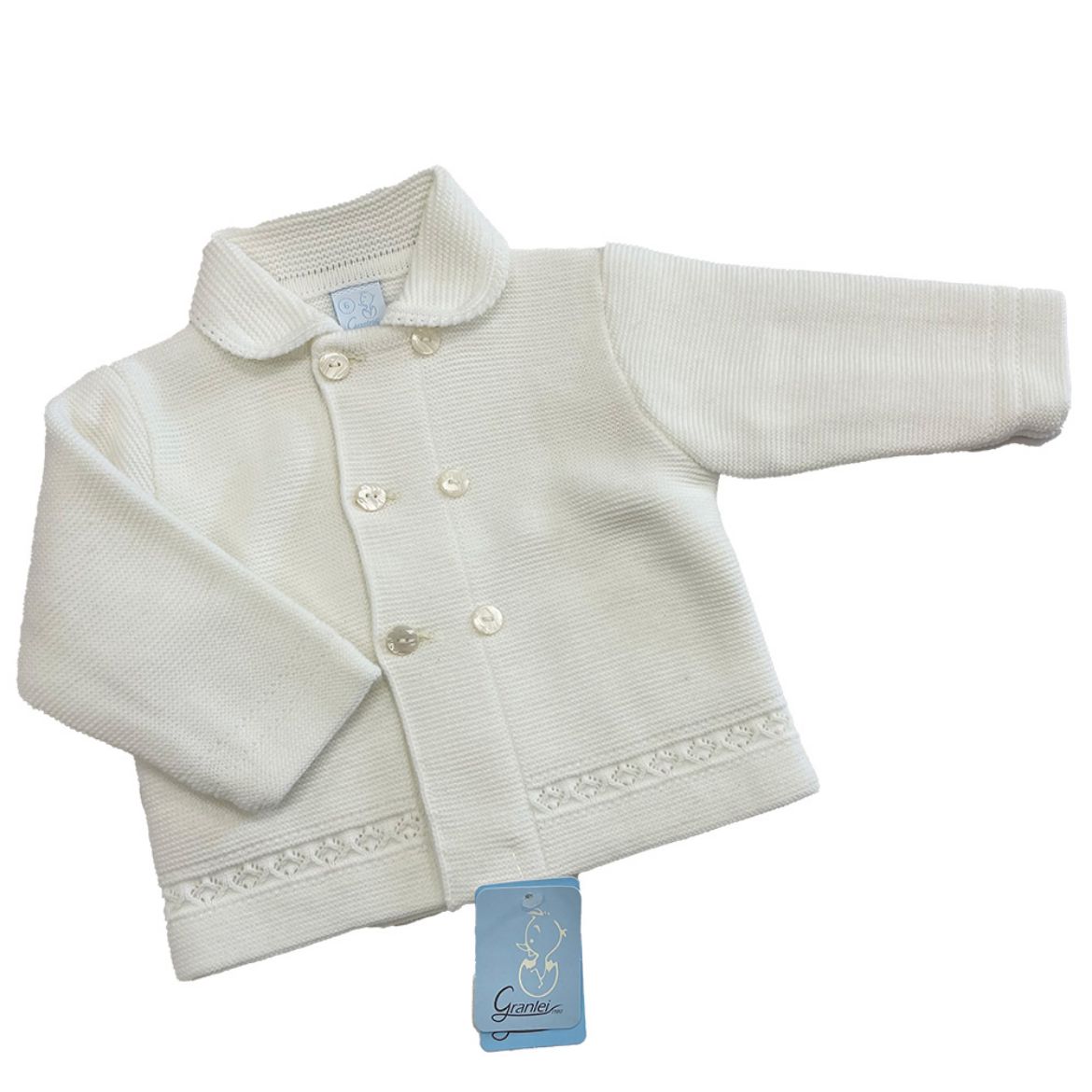 Picture of Granlei Boys Cream Knitted Cardigan