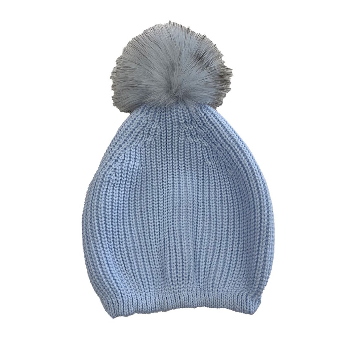 Picture of Granlei Blue Hat with Fur Pom Pom