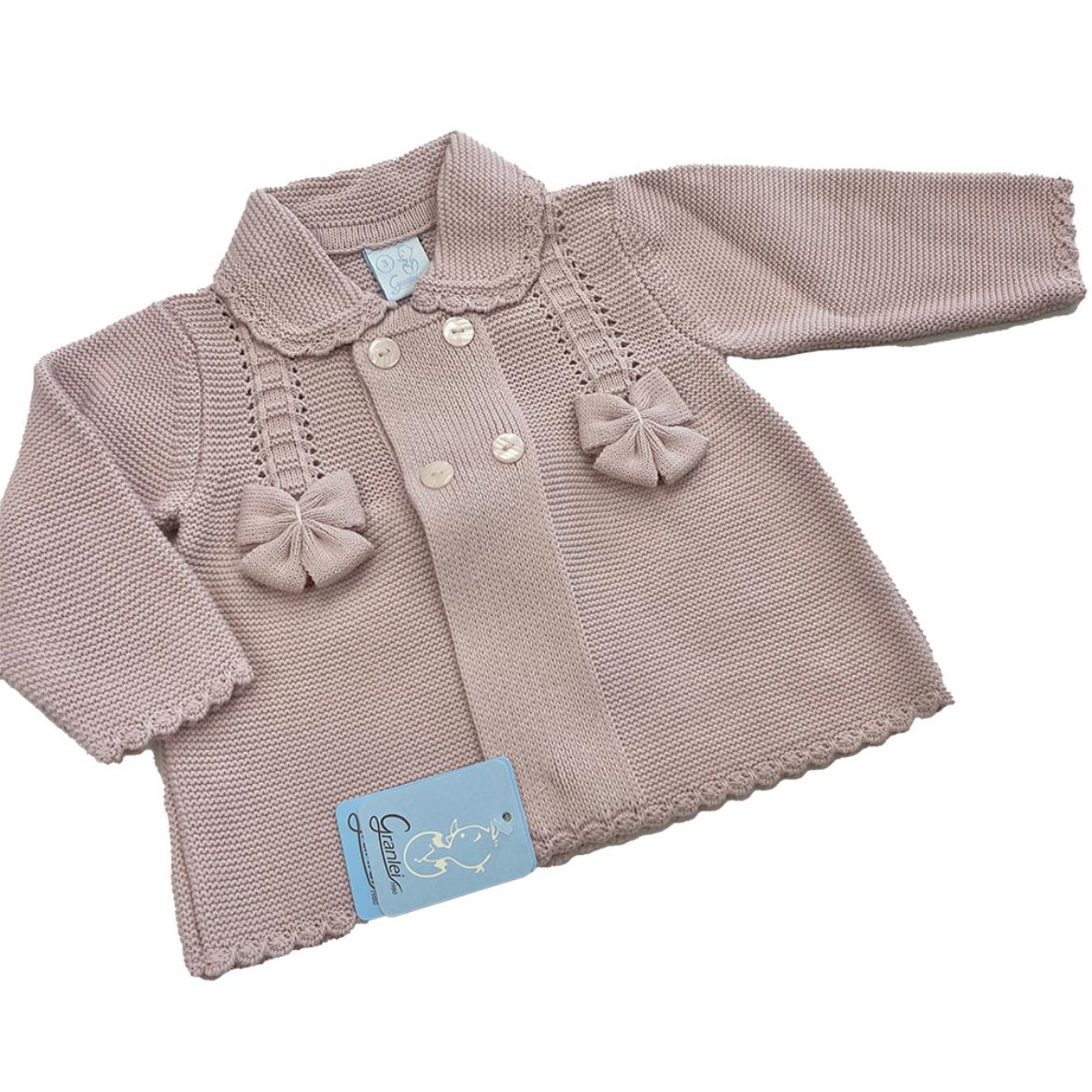 Picture of Granlei Girls Dusty Pink Cardigan with Bow Detail