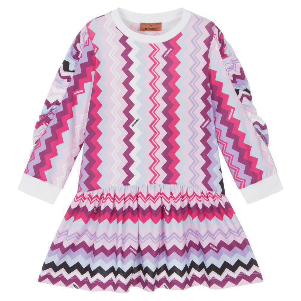 Picture of Missoni Girls Pink Zig Zag Dress