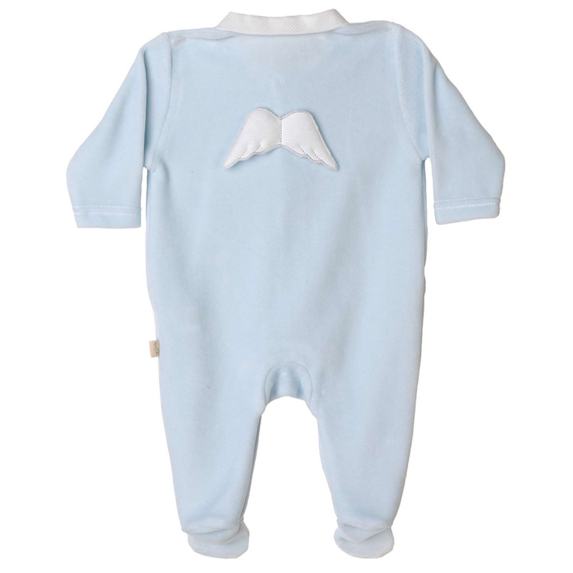 Picture of Baby Gi Baby Boys Angel Wing Velour Blue Babygrow
