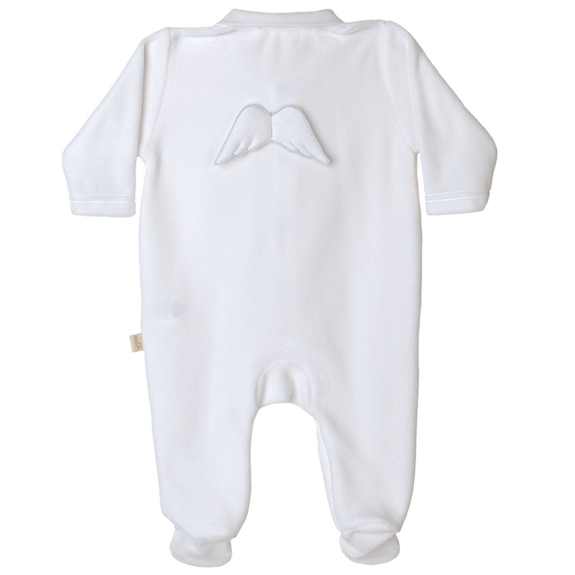Picture of Baby Gi Baby Angel Wing Velour White Babygrow