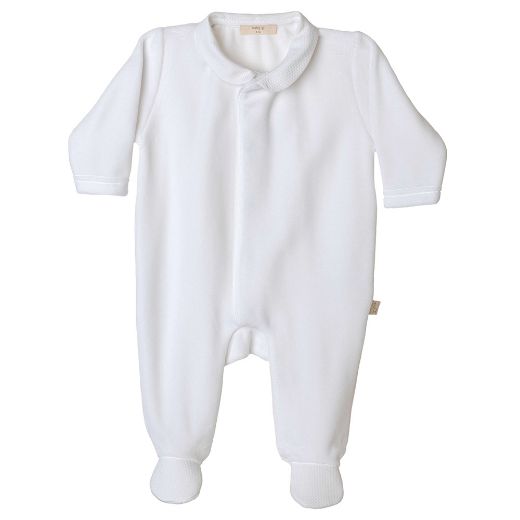 Picture of Baby Gi Baby Angel Wing Velour White Babygrow