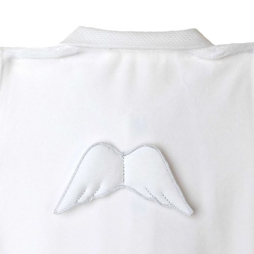 Picture of Baby Gi Baby Angel Wing Velour White Babygrow