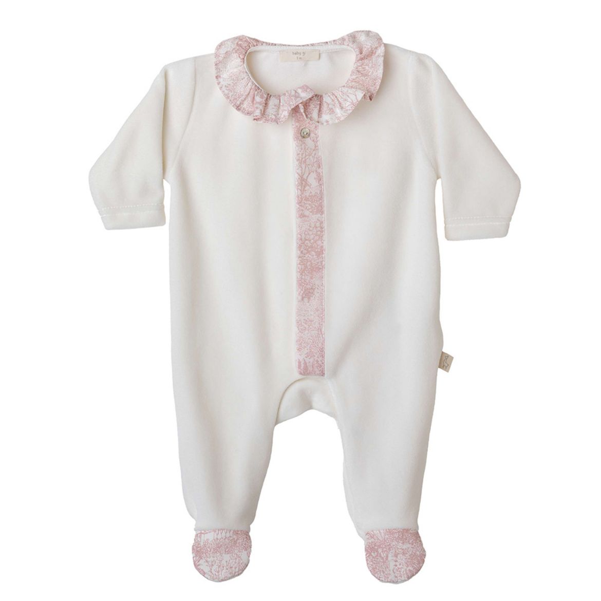 Picture of Baby Gi Baby Girls Aurora Velour Babygrow