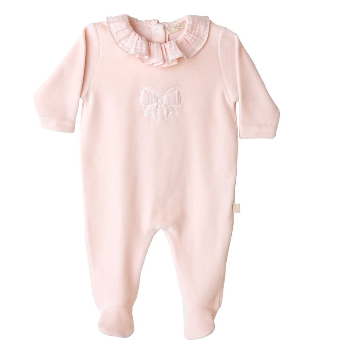 Picture of Baby Gi Baby Girls Peach Bow Babygrow 