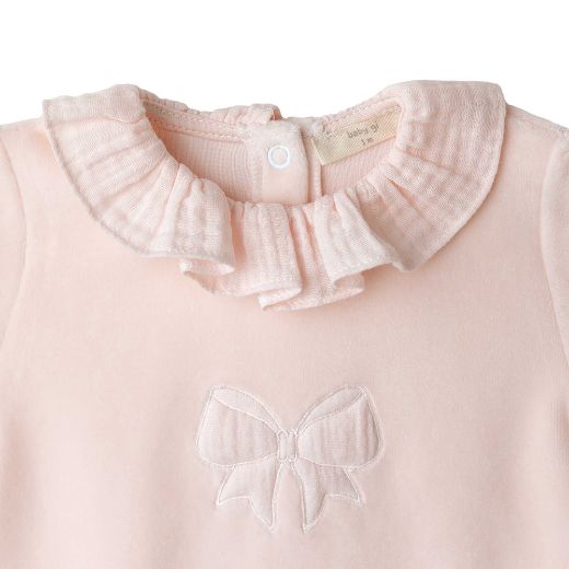 Picture of Baby Gi Baby Girls Peach Bow Babygrow 