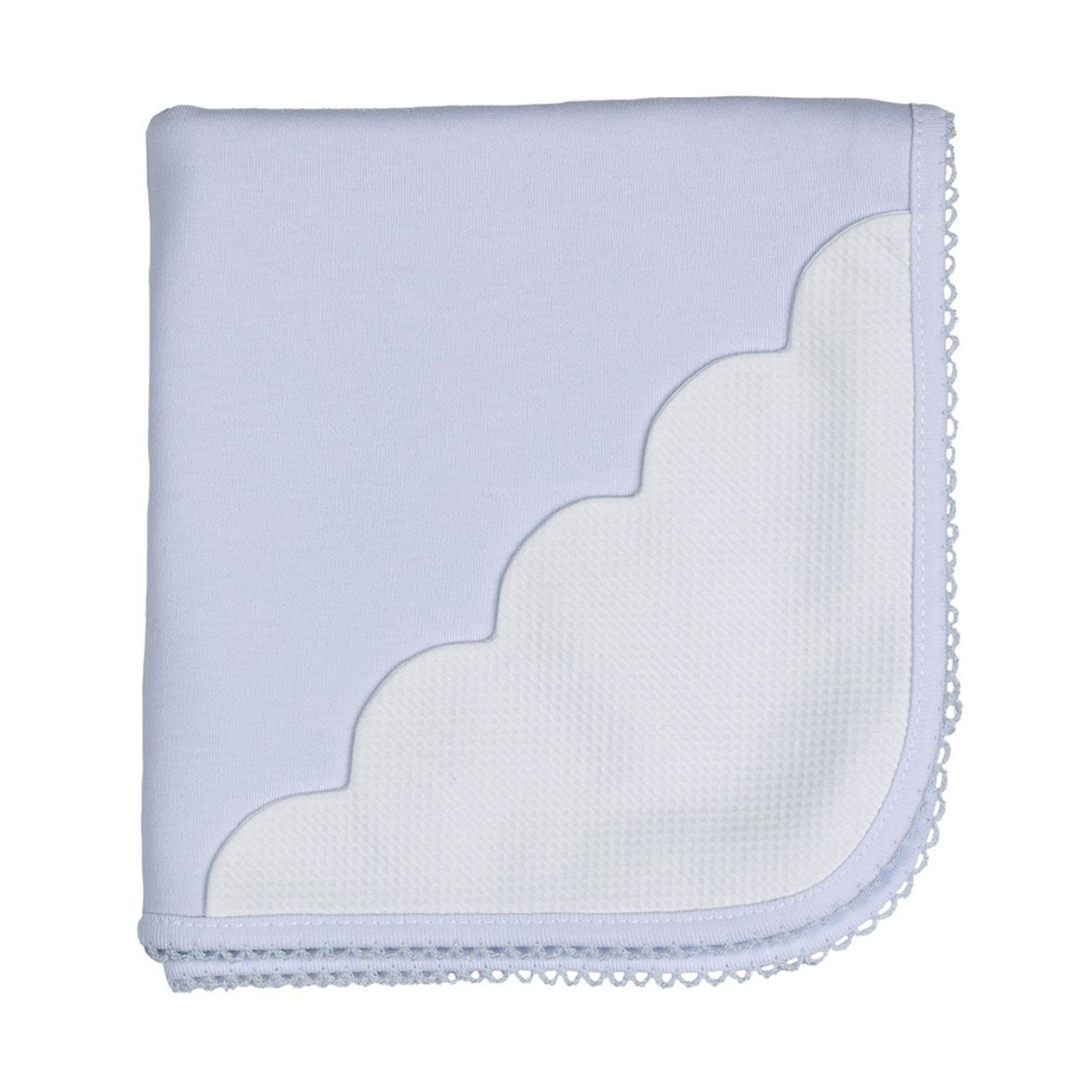 Picture of Baby Gi Blue Cotton Blanket with Pique