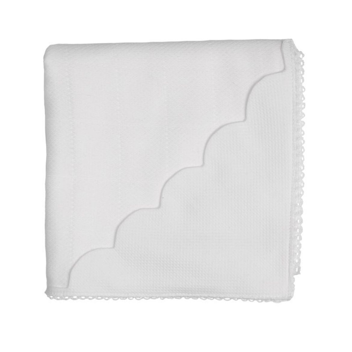 Picture of Baby Gi White Cotton Blanket with Pique