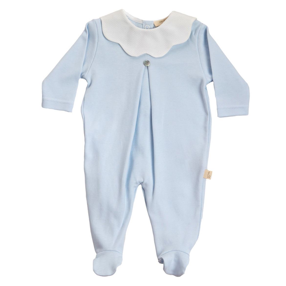Picture of Baby Gi Blue Cotton Pique Babygrow