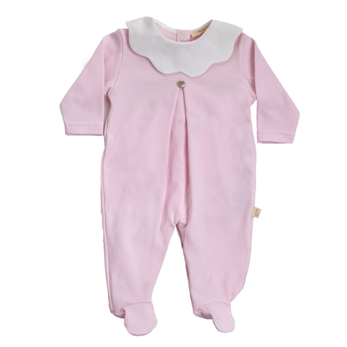 Picture of Baby Gi Pink Cotton Pique Babygrow