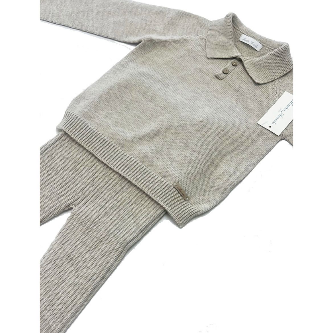 Picture of Martin Aranda Boys Beige Knit Tracksuit