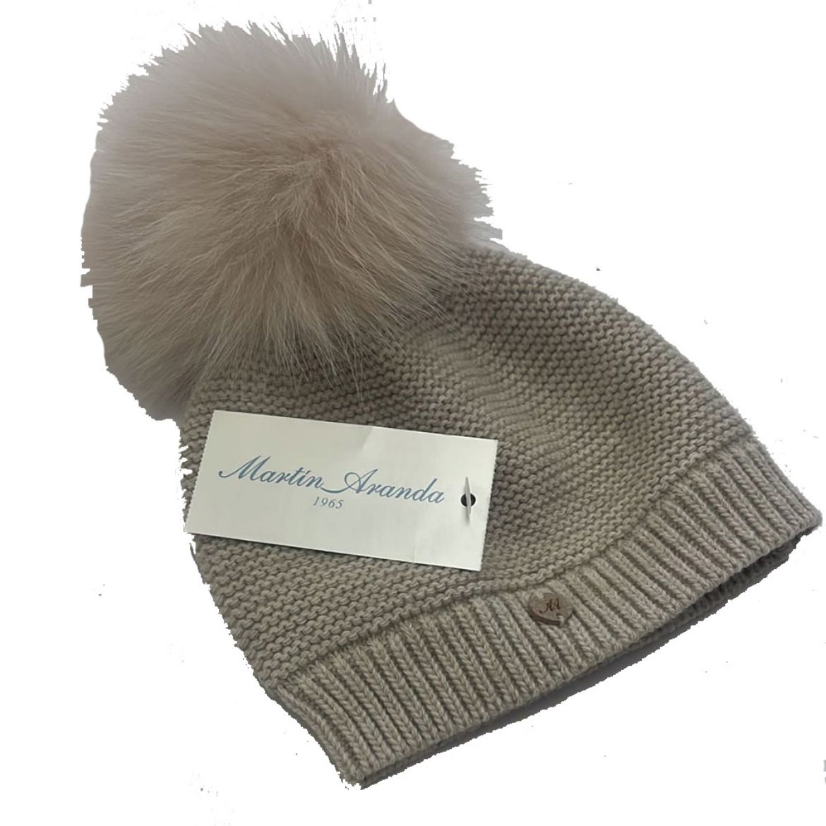 Picture of Martin Aranda Beige Hat With Fur Pom Pom