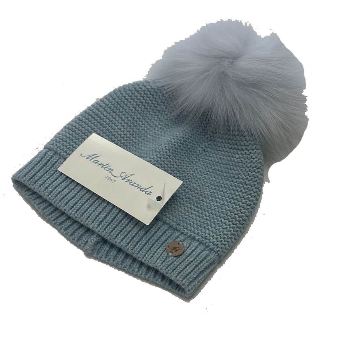 Picture of Martin Aranda Blue Hat With Fur Pom Pom