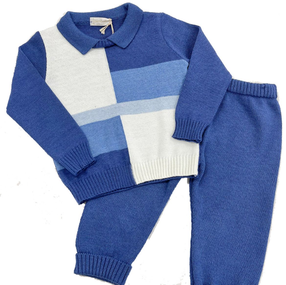 Picture of Bimbalo Boys Blue Knitted Set