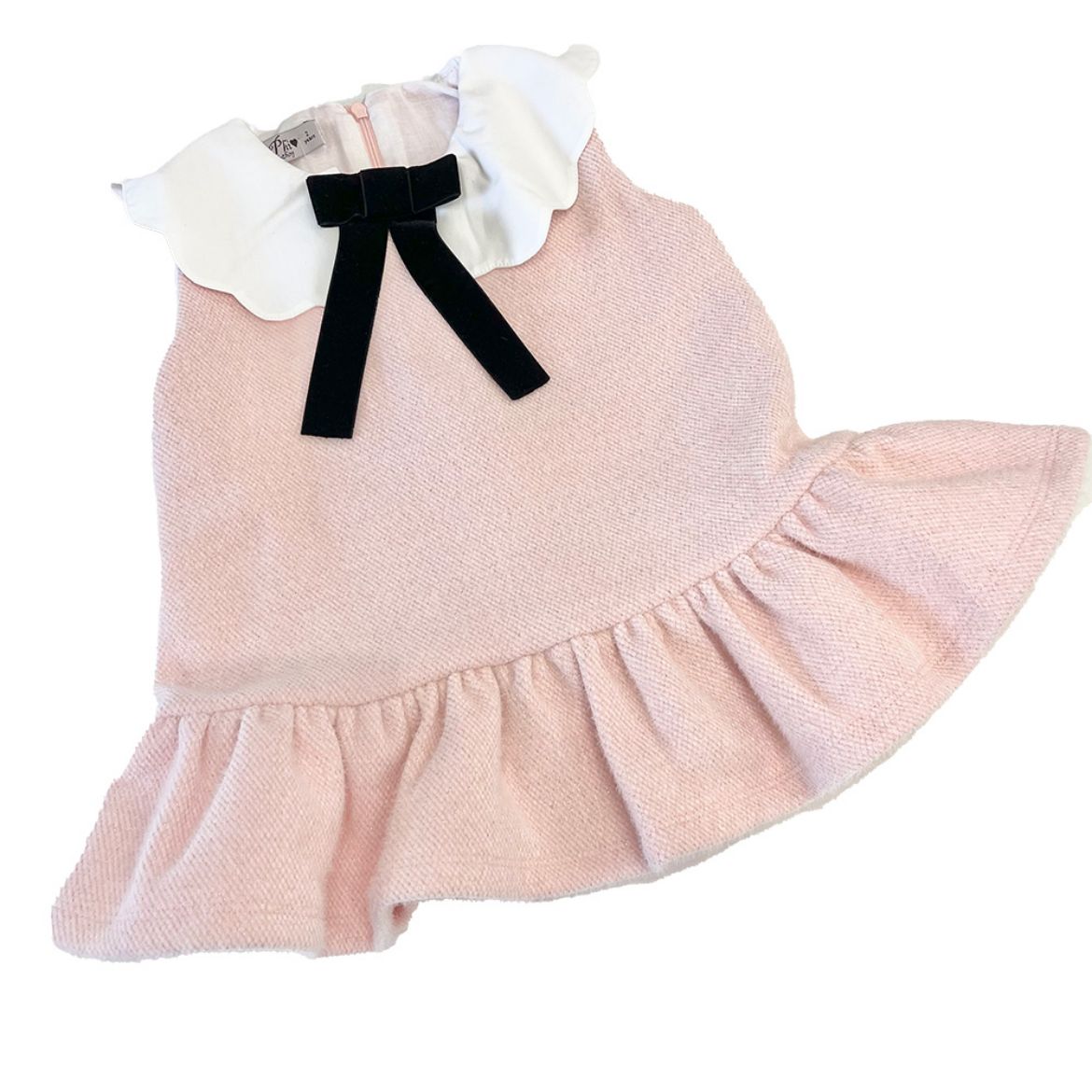 Picture of Phi Pink Dress with Black Velvet Bow