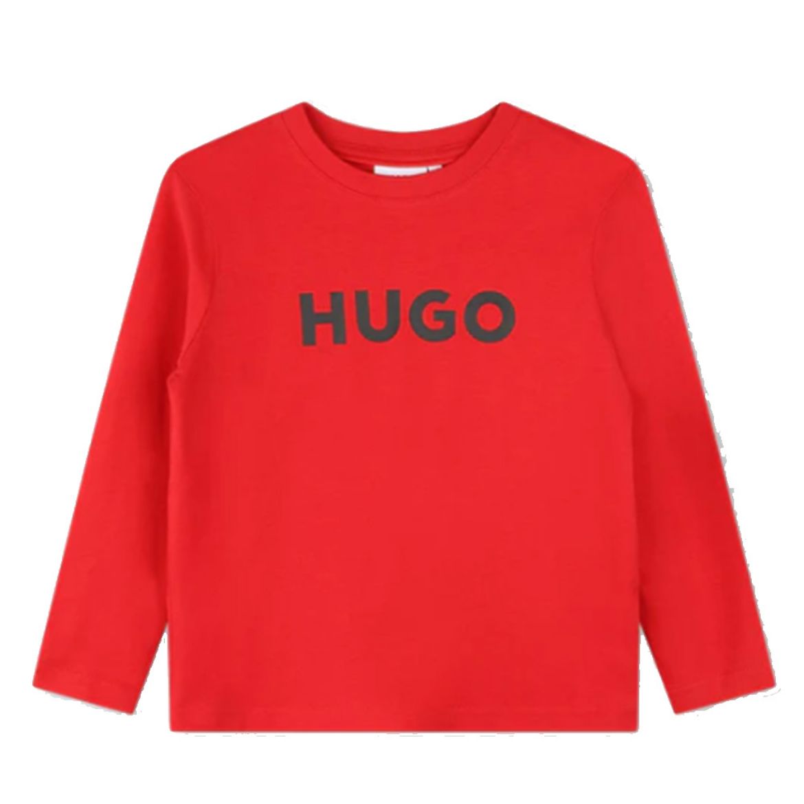 Picture of Hugo Boys Red Long Sleeve Logo T-shirt