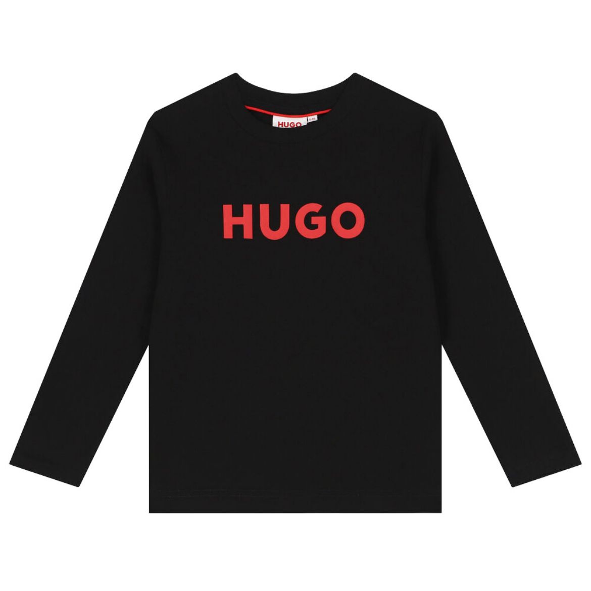 Picture of Hugo Boys Black Long Sleeve Logo T-shirt