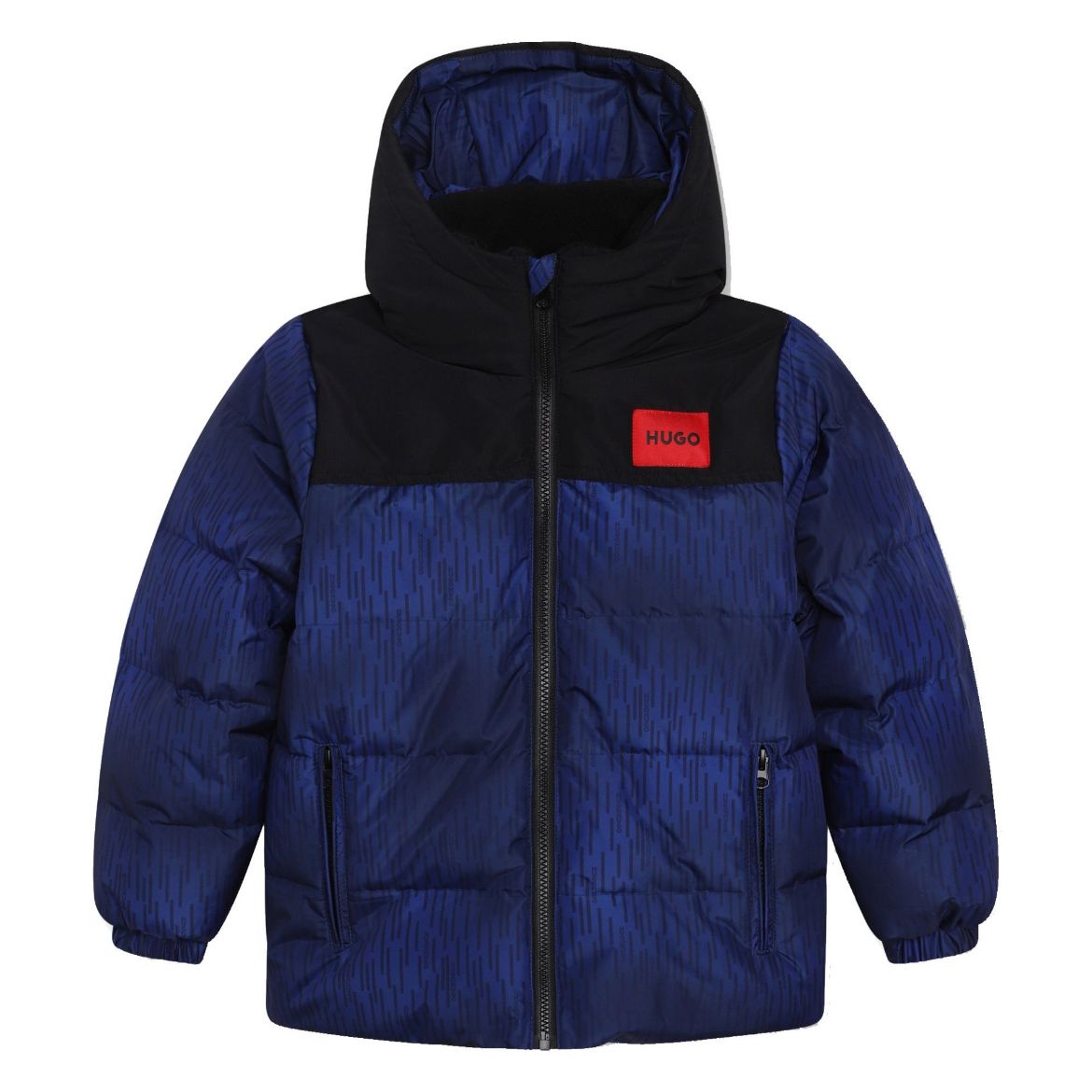 Picture of Hugo Boys Navy Patch Logo Coat