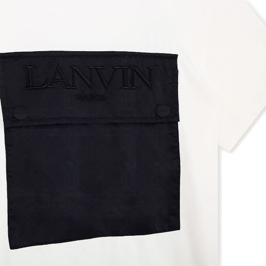 Picture of Lanvin Boys White Pocket Logo T-shirt