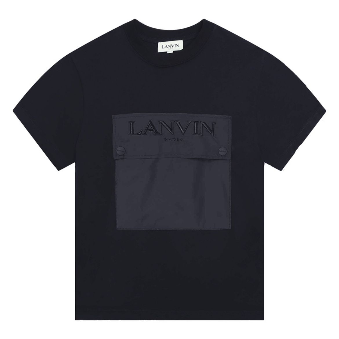 Picture of Lanvin Boys Black Pocket Logo T-shirt	