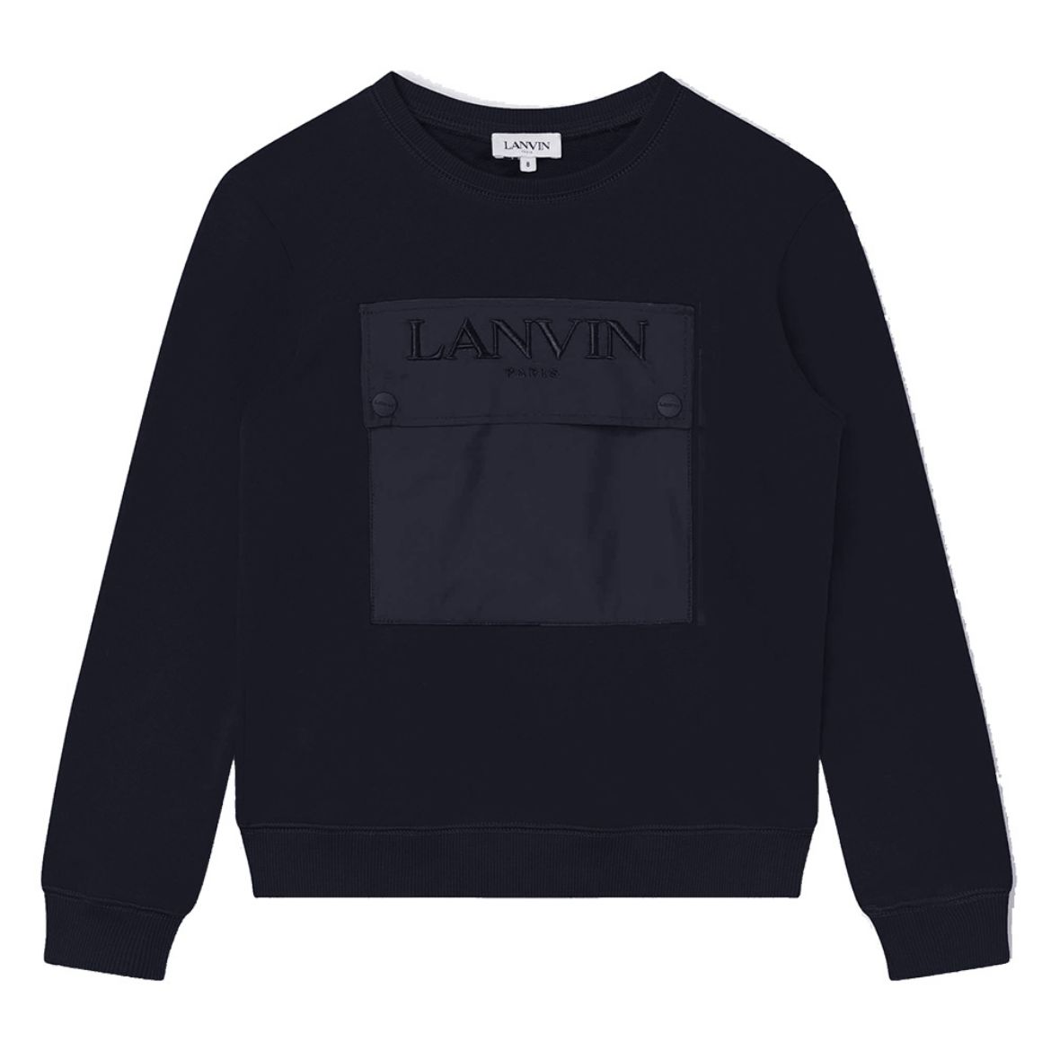 Picture of Lanvin Boys Black Pocket Logo Sweatshirt