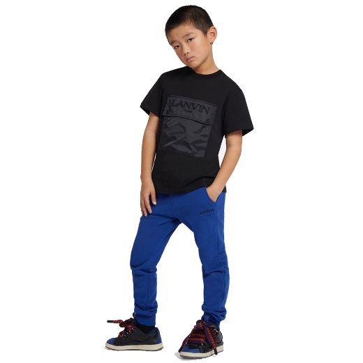 Picture of Lanvin Boys Black Pocket Logo T-shirt	