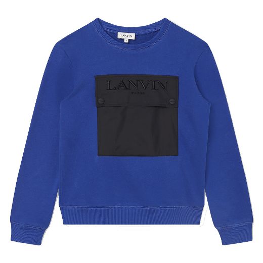 Picture of Lanvin Boys Blue Pocket Logo Tracksuit