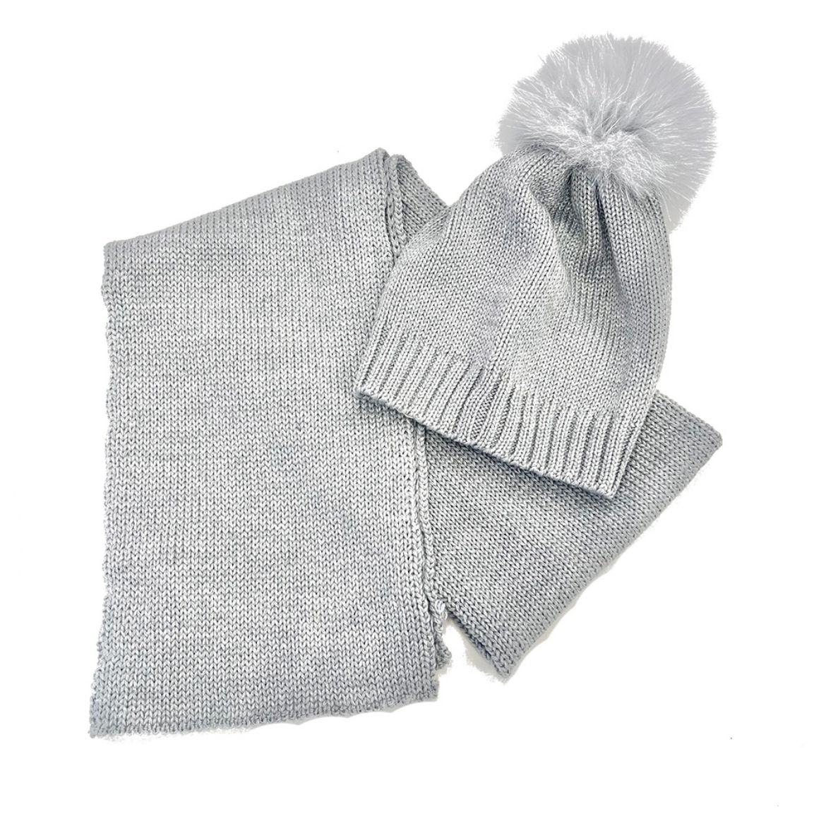 Picture of Bimbalo Boys Grey Knitted Hat & Scarf Set