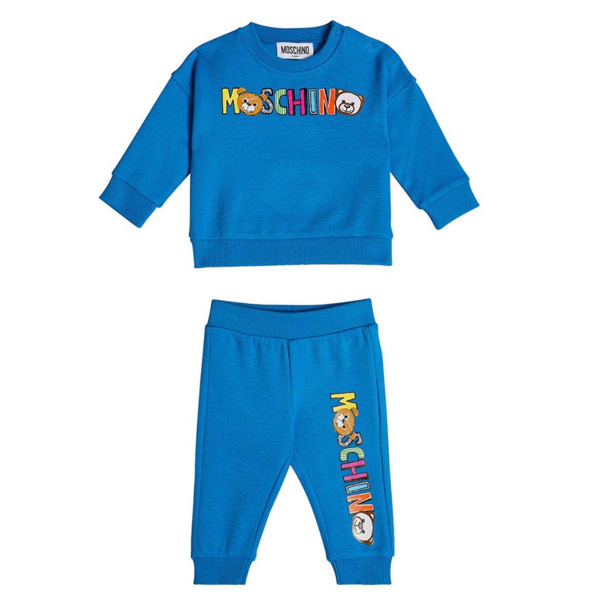 Picture of Moschino Baby Boys Blue Multi Colour Logo Tracksuit