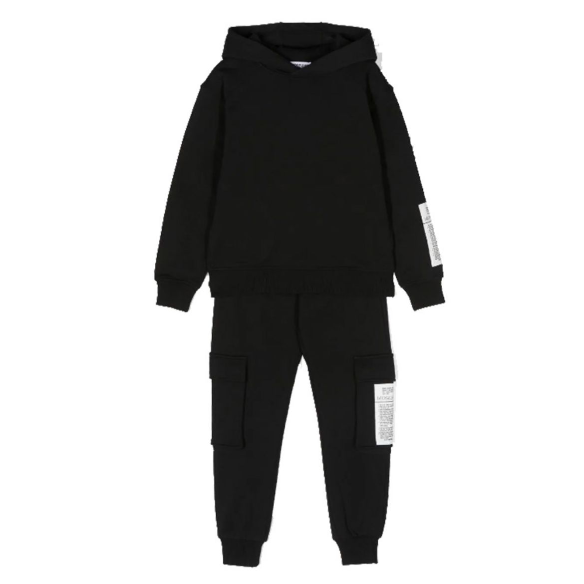 Picture of Moschino Boys Black Swatch Logo Hooded Tracksuit