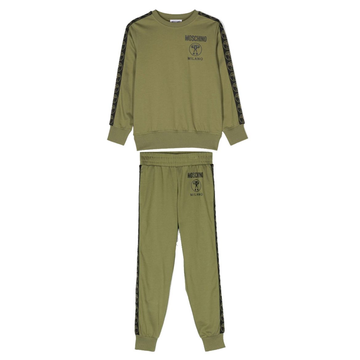 Picture of Moschino Boys Olive & Black Logo Tracksuit