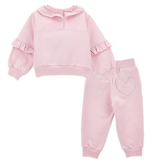 Picture of Monnalisa Baby Girls Pink Tracksuit with Teddy
