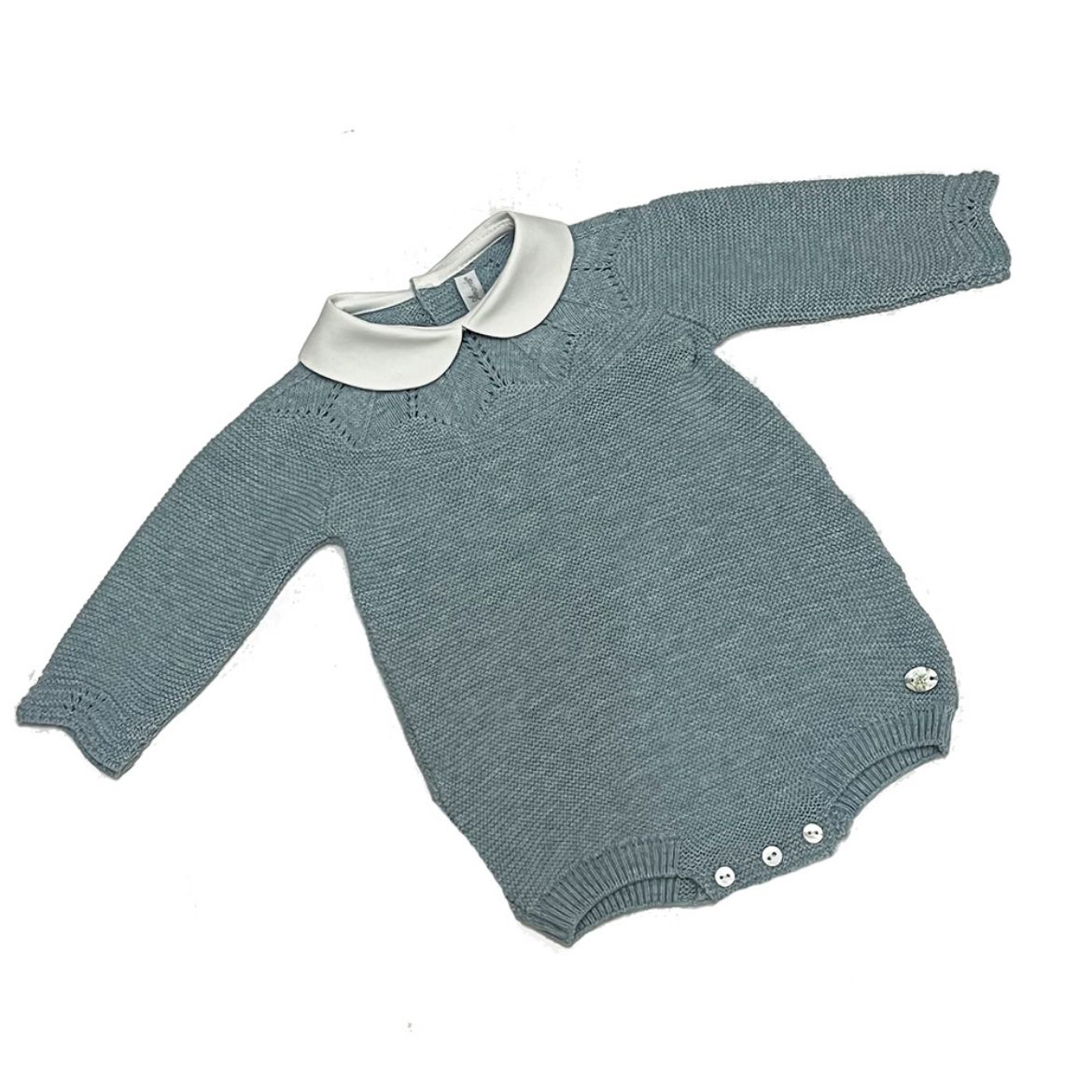 Picture of Martin Aranda Baby Boys Blue Knit Romper