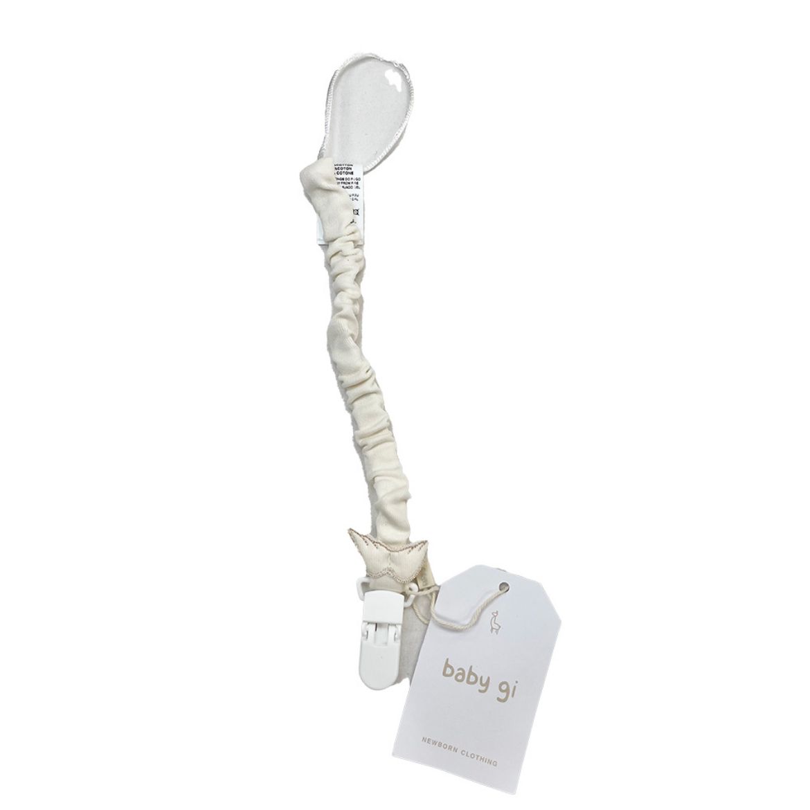 Picture of Baby Gi Beige Angel Wing Dummy Clip