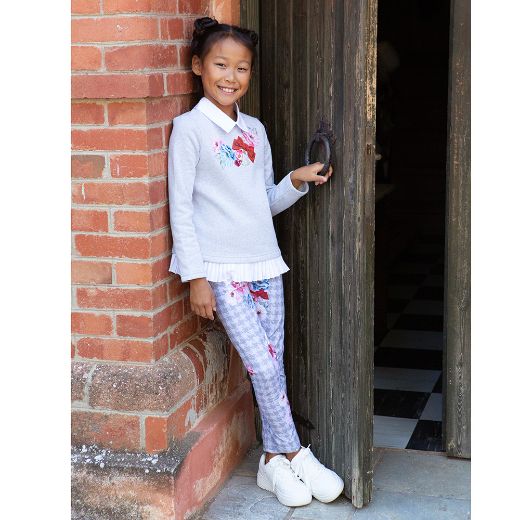 Picture of Balloon Chic Girls Grey Flower Legging Set