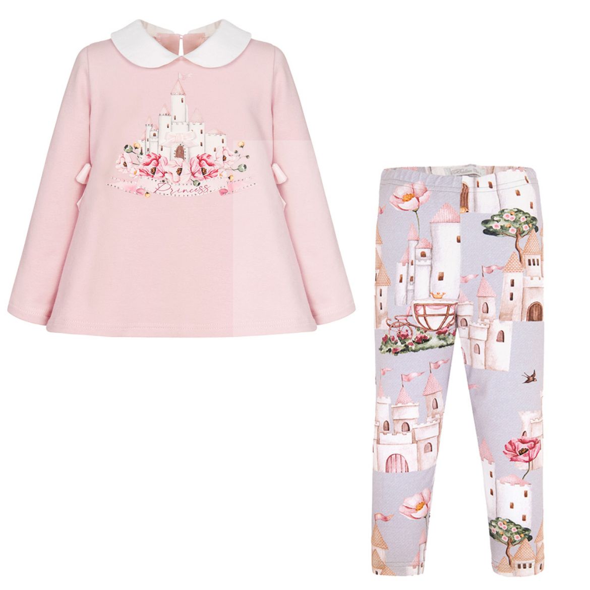 Picture of Balloon Chic Girls Pink Castle Legging Set