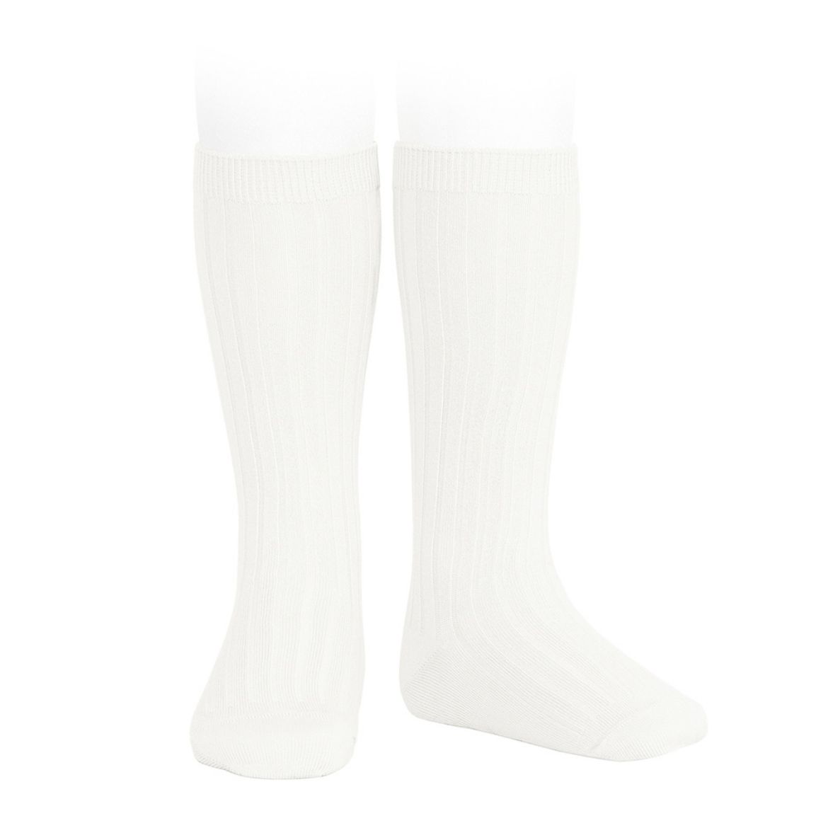 Picture of Condor Basic Rib Knee High Socks - Cream