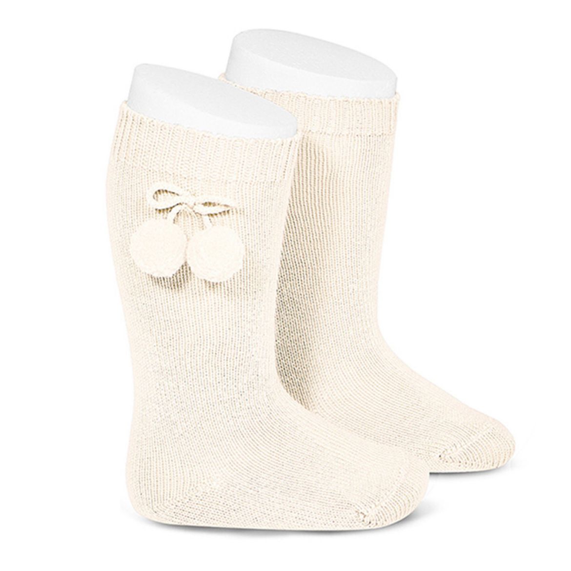 Picture of Condor Knee High Socks with PomPoms - Beige