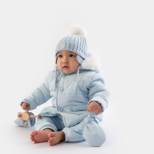 Picture of Mitch & Son Mini Boys 'Romeo' Blue Pom Hat	