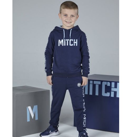 Picture of Mitch Boys 'Hamilton' Navy Hooded Tracksuit
