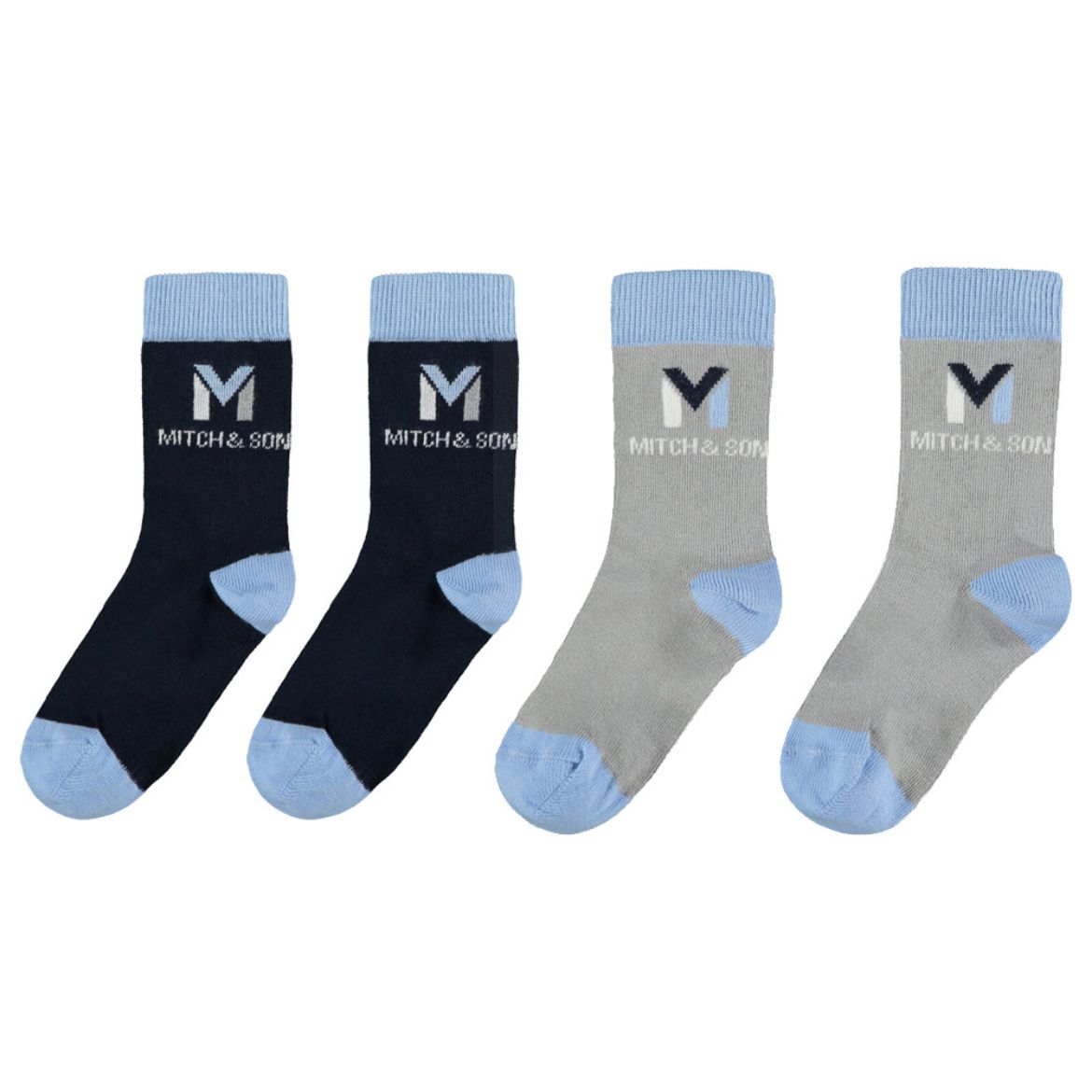 Picture of Mitch & Son Boys 'Perry' Pack of 2 Navy Socks