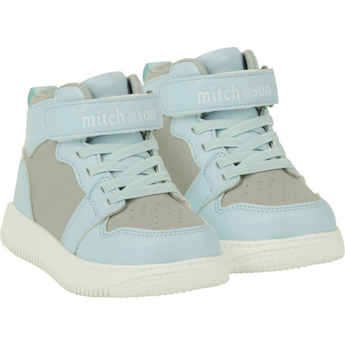 Picture of Mitch & Son Boys 'Jump' Blue High Top Trainers
