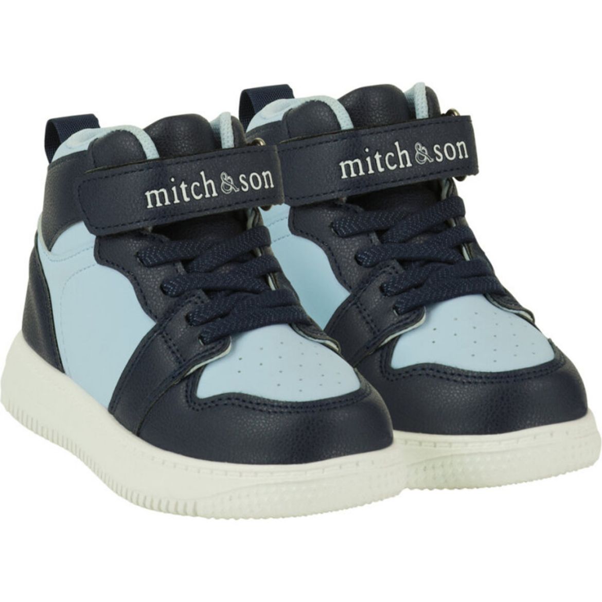Picture of Mitch & Son Boys 'Jump' Navy High Top Trainers