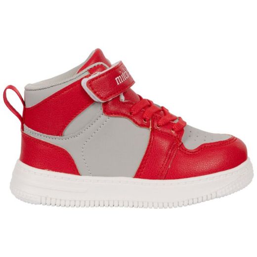 Picture of Mitch & Son Boys 'Jump' Red High Top Trainers