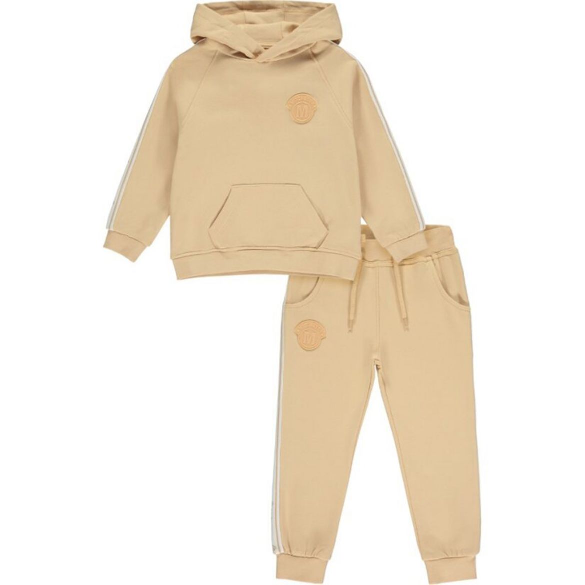 Picture of Mitch & Son Boys 'Omar' Beige Hooded Tracksuit