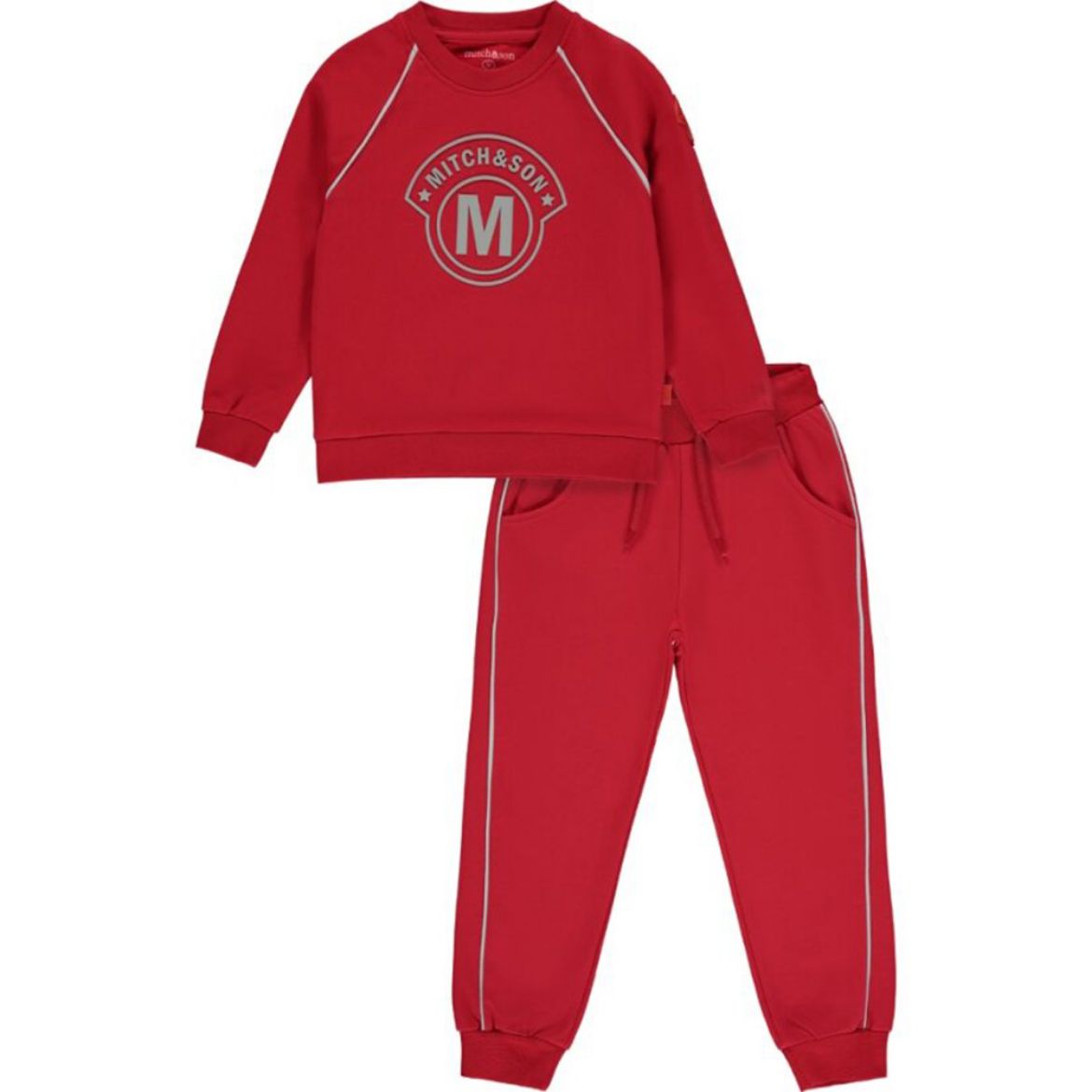 Picture of Mitch & Son Boys 'Otis' Red Logo Tracksuit