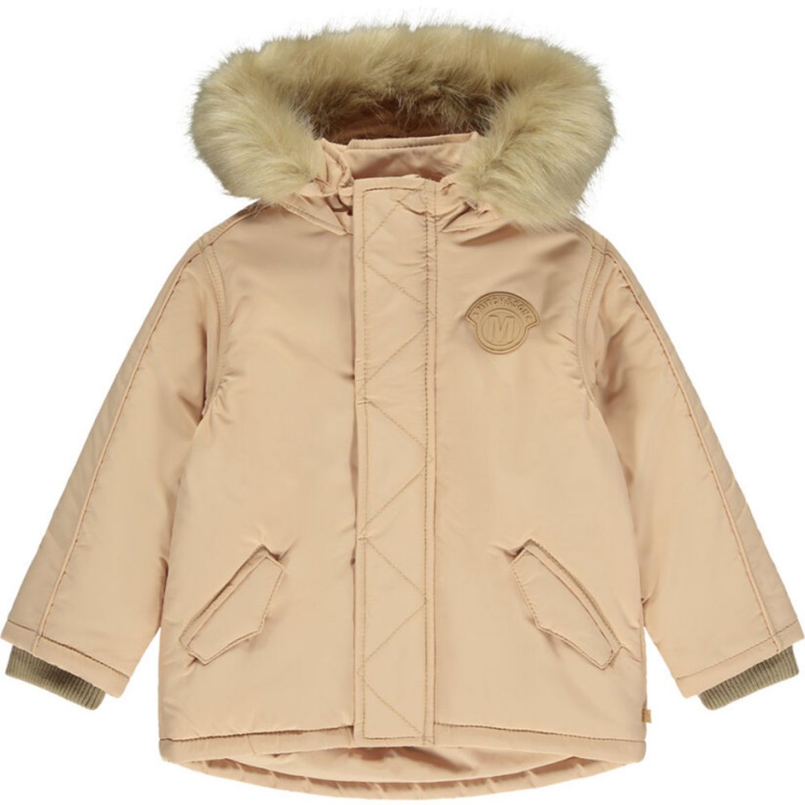 Picture of Mitch & Son Boys 'Oliver' Beige Faux Fur Coat